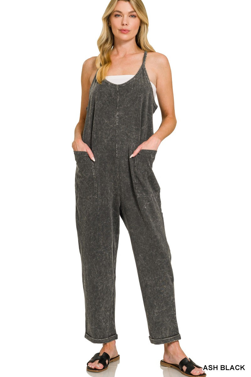 Ellison Ash Black overalls with pockets