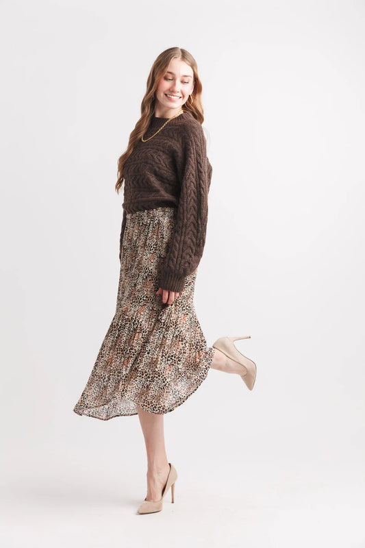 Chocolate Cable Sweater