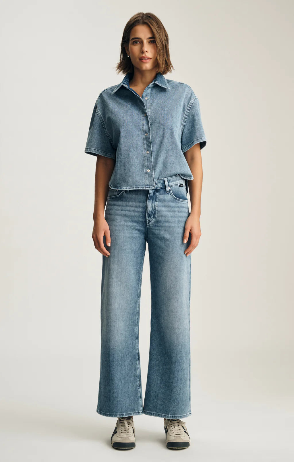 Mavi Paloma mid-move wide leg jean