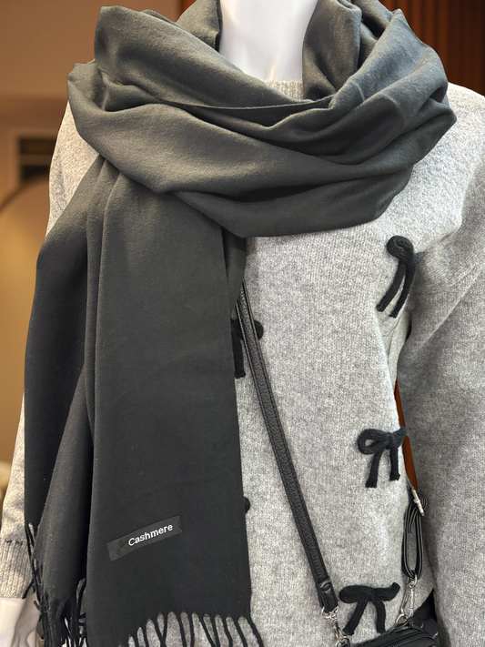 Cashmere Black Scarf