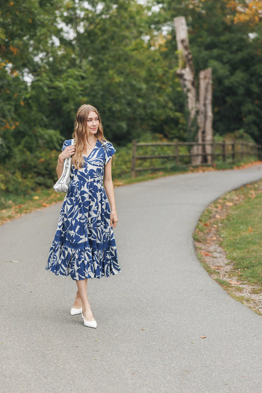 Short sleeve floral dress PD-20638